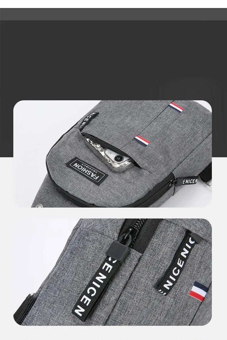 New Men Shoulder Bags Chest Bag Multifuncional Crossbody Bags Travel Sling Bag Men's Chest Bag Cross Body Chest Bag for Men Bag