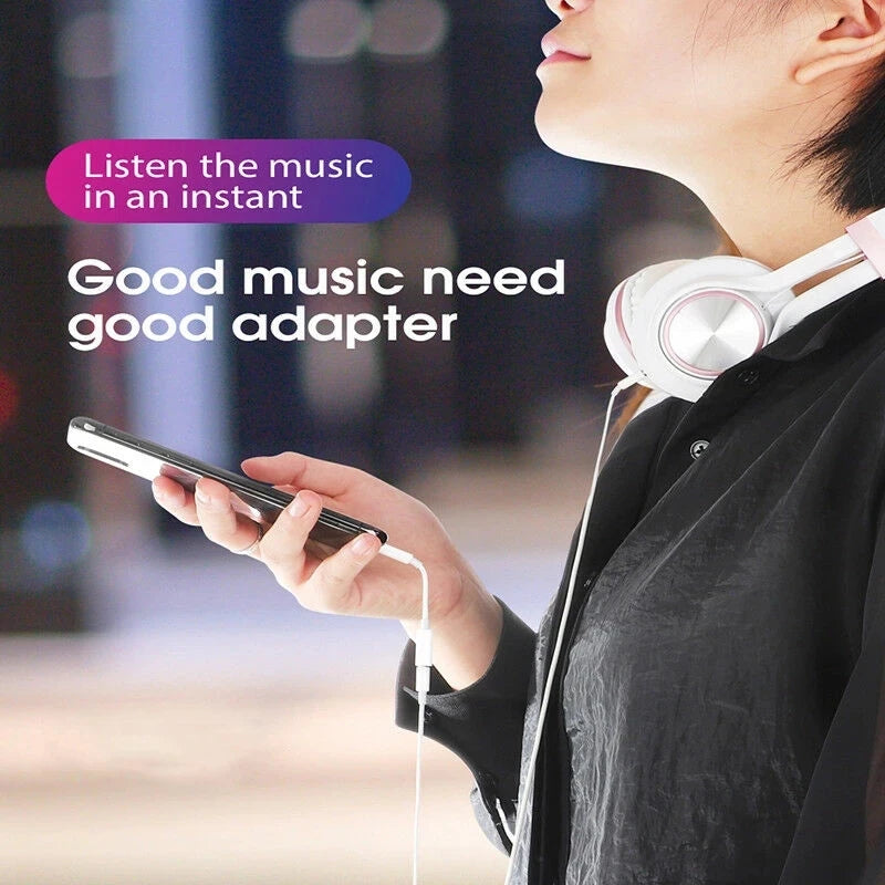 For IOS Headphone Adaptador for IPhone 13 12 11 10 9 8 plus Aux Audio Splitter for Lighting To 3.5mm Adapter Earphone Jack Cable