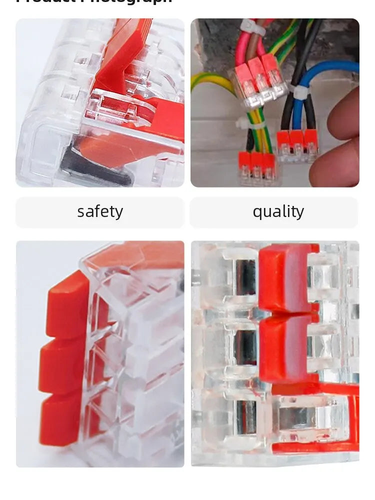 30 Pcs 32A Wire Connectors Compact Splice Connectors Quick Cable Connectors Light Terminal Connections