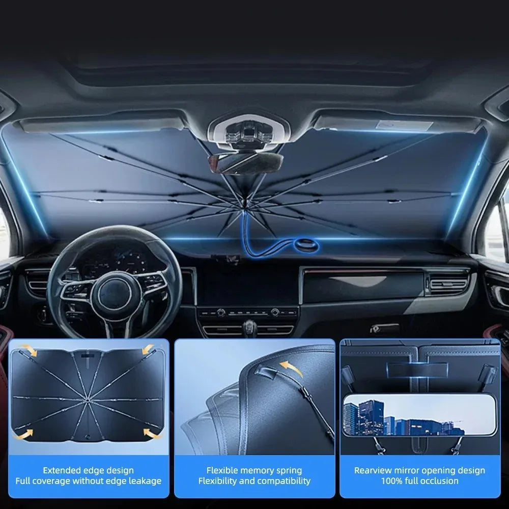 Car Sunshade Umbrella Car Front Window Sunshade Cover Car Sunshade Cover Car Windshield Protection Accessories