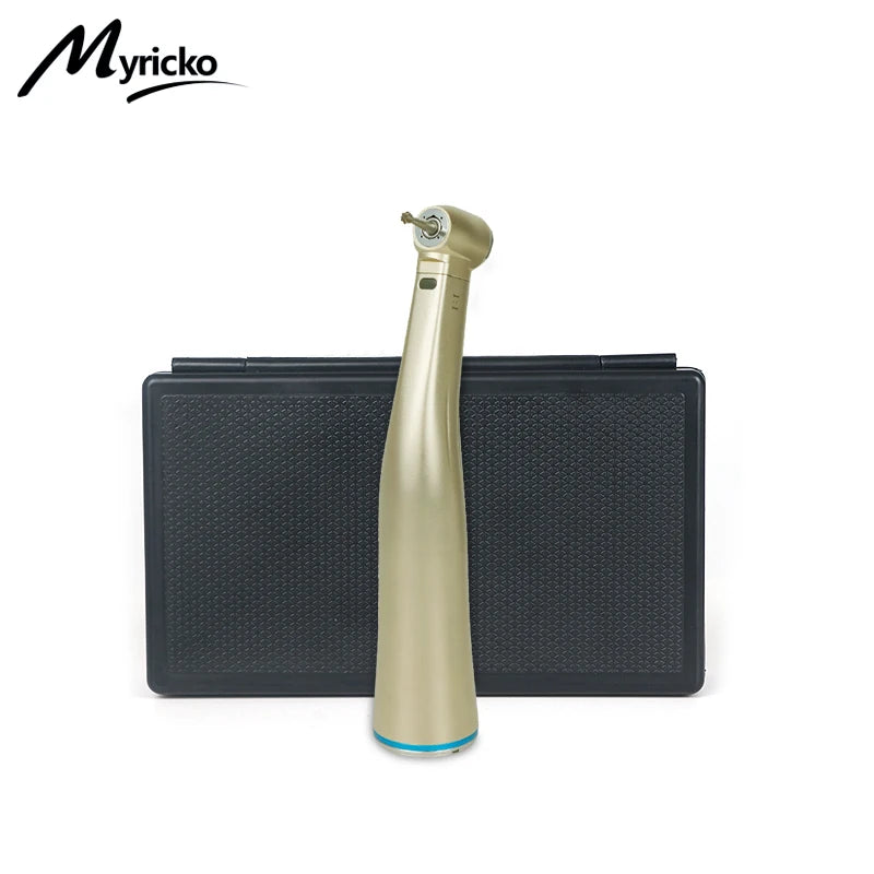 Myricko Dental  For 1:1/1:5 Bule Fiber Optic Contra Angle Low Speed Handpiece Push Button Dentistry Instrument Tools