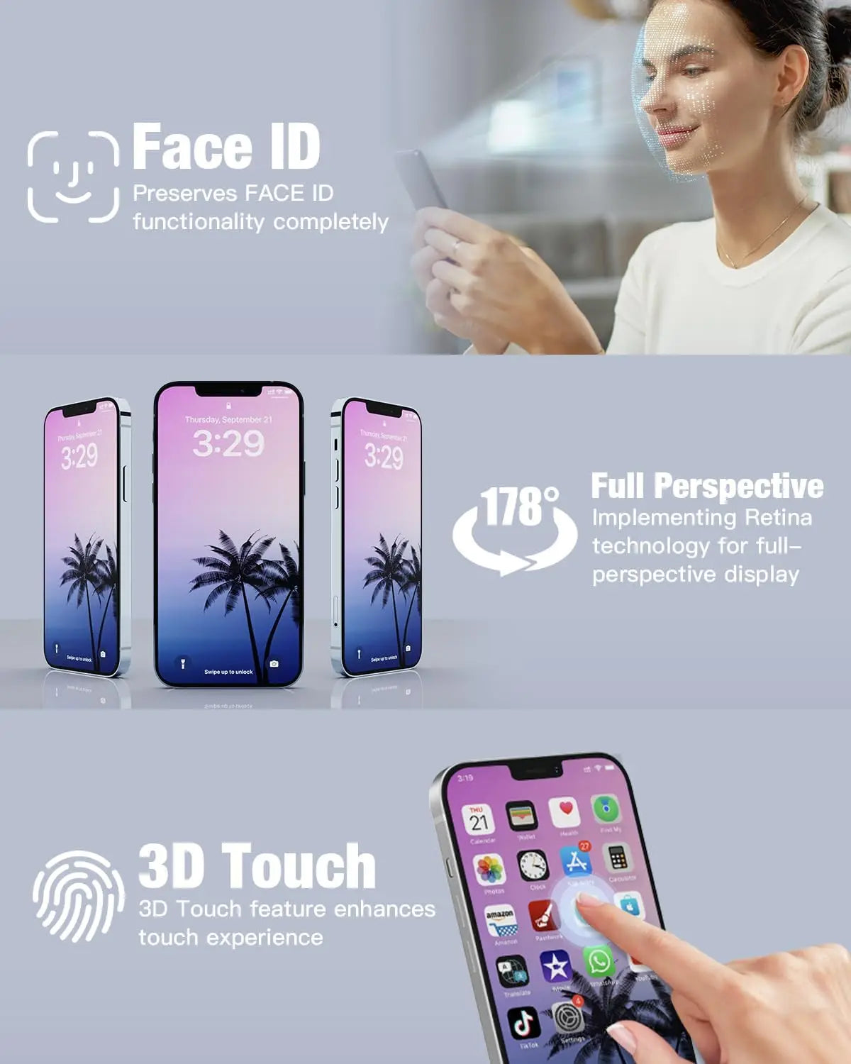 incell Pantalla for iphone 13Promax LCD Display Touch Screen Digitizer Assembly for iPhone 13promax LCD Replacement A2484 A2641