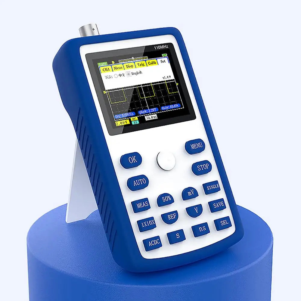 FNIRSI 1C15 Professional Digital Oscilloscope 110MHz Analog Bandwidth 500MS/s Sampling Rate Supports 1Khz Square Wave 400V