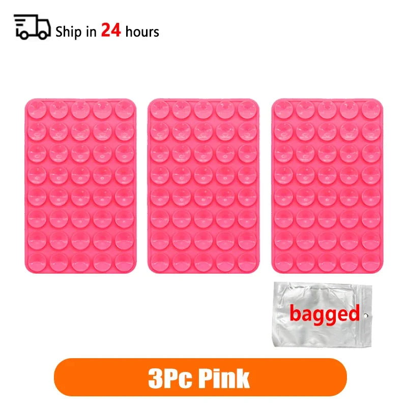 Double Sided Silicone Suction Cup Multicolor Strong Adhesive Stand For iPhone 11 12 13 14 15 16 Pro Max Detachable Phone Holder
