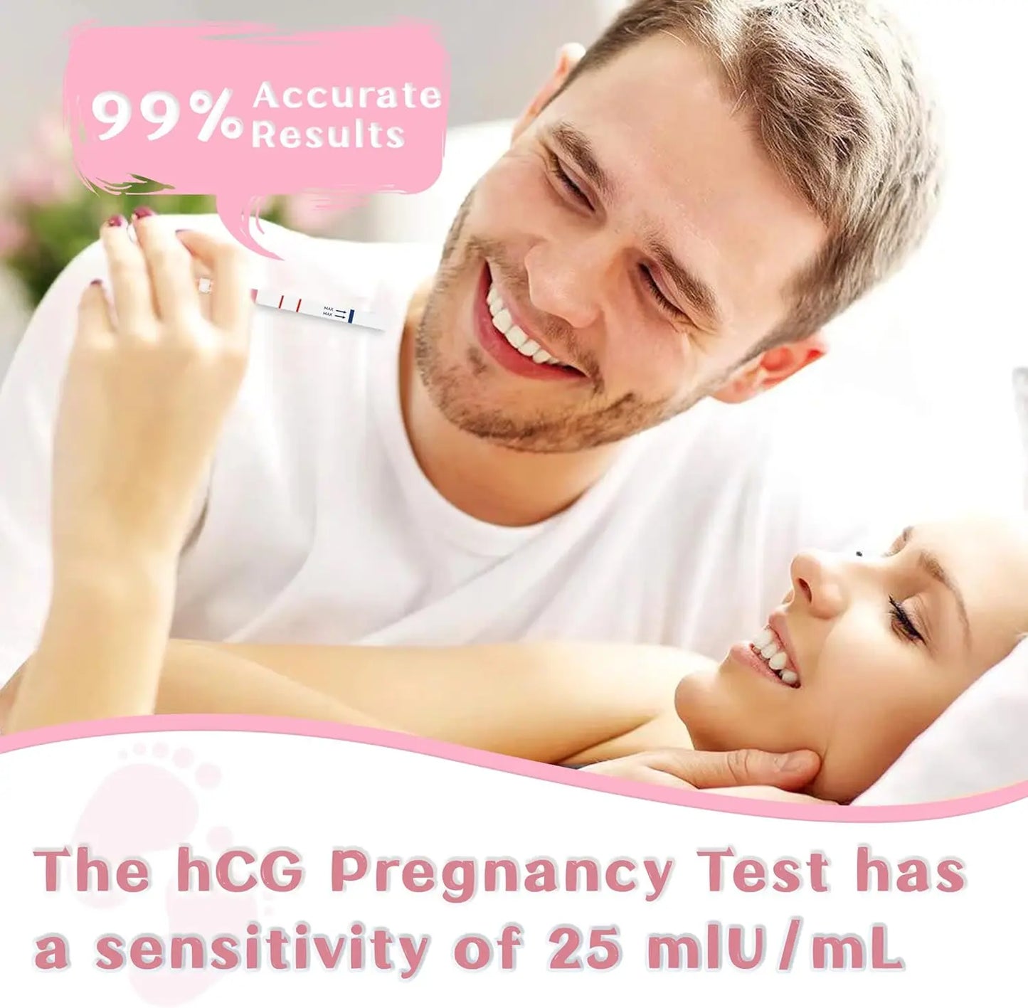 50 Pregnancy Test Strips Early Detection HCG Test Strips for Women, Rapid Early Results Over 99% Accurate up to 6 Days Before