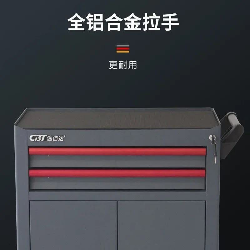 2025 hot saleAuto repair tool cart Drawer type parts cabinet Mobile trolley Hardware storage cabinet Heavy tool cabinet Cross-bo