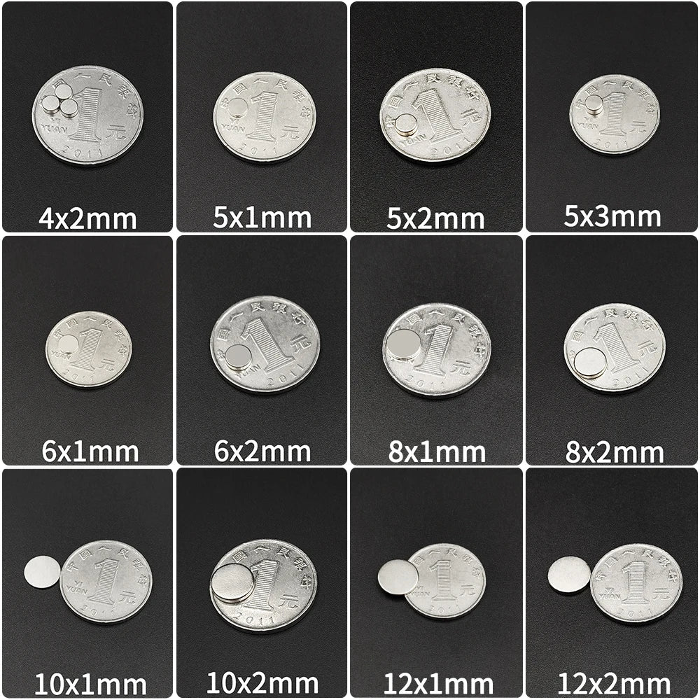 5x2 5x3 6x1 6x2 4x2 5x1 Neodymium Magnet NdFeB Round Super Powerful Strong Magnetic Imanes For Fridge 10x1 10x1.5 10x2 12x1 12x2