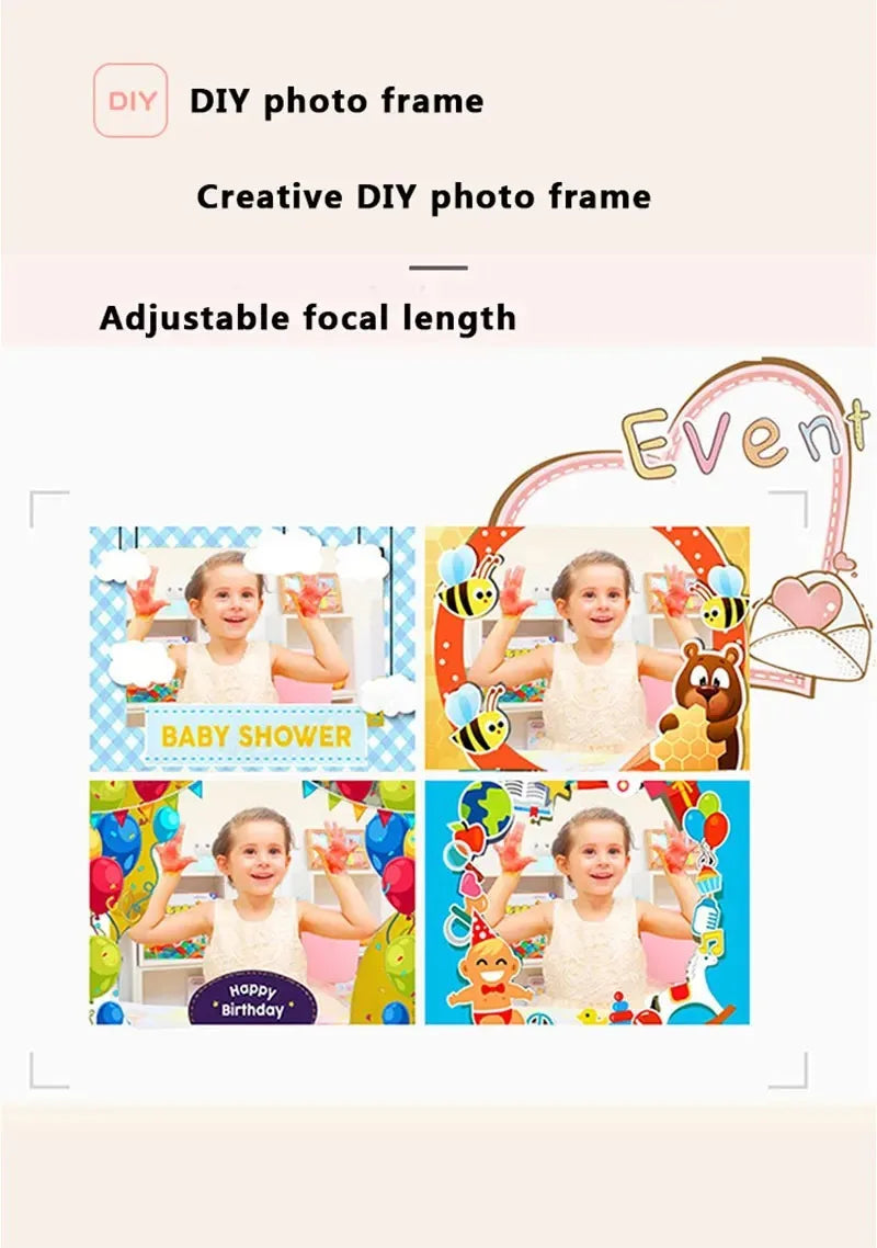 Children's Camera HD 1080P Screen Camera Video Waterproof Toy 8 Megapixel Kids Cartoon Cute Camera Outdoor Photography Toys