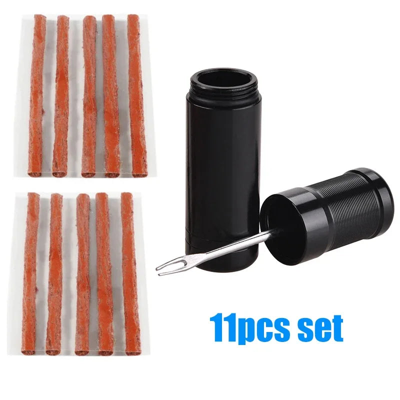 Tire Repair Kit Tools with Rubber Strips Car Truck Motorcycle Tire Repair Plug Into The Hole Tubeless Tyre Puncture Repair Set