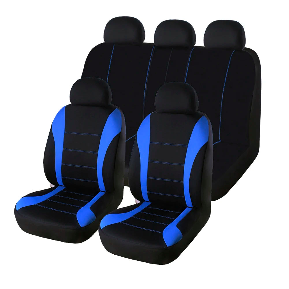 AUTO HIGH Universal Auto Seat Covers Full Set for Car Truck SUV Van Polyester Front & Rear Protector