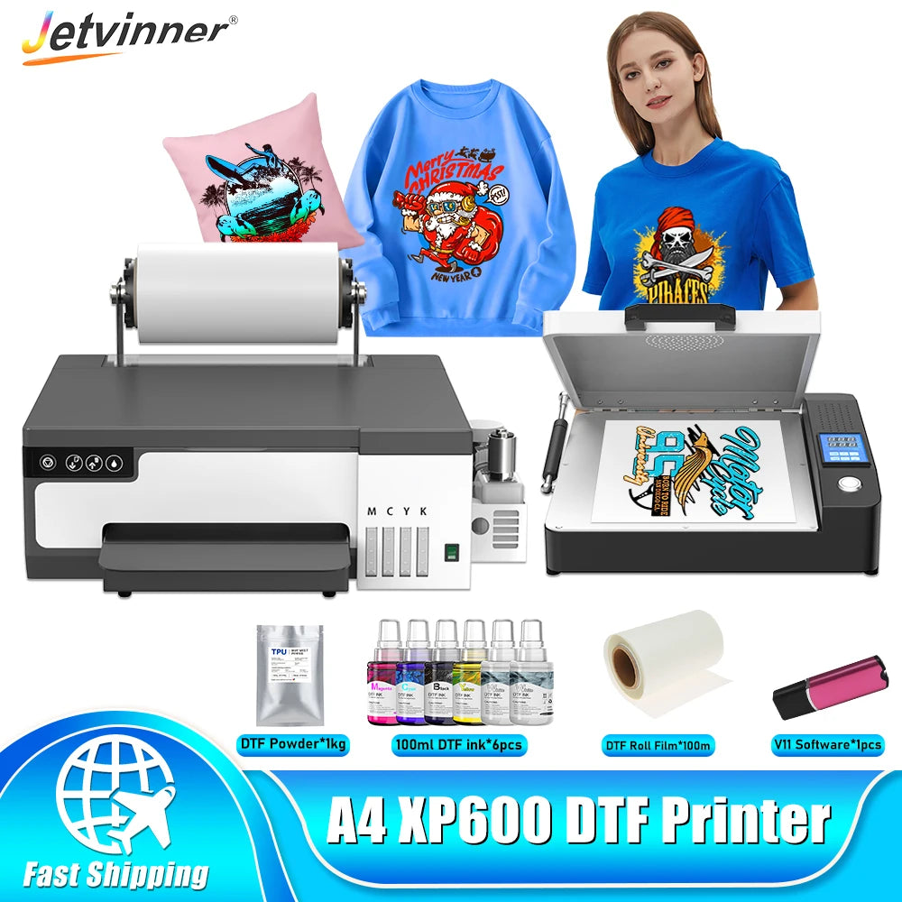 8.2inch A4 DTF Printer For Epson XP600 Directly to Film Transfer Printer T shirt Printing Machine For Fabric L8058 DTF Printer