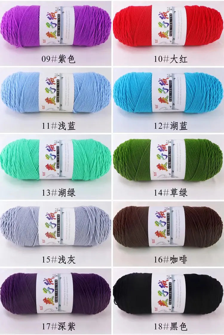 1Pc 200g Milk Cotton yarn for hand knitting Acrylic Crocheting Thread Yarn Crochet Doll sweater bag blanket slipper