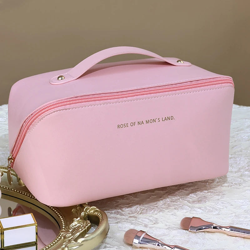 Makeup Organizer Female Toiletry Kit Bag Make Up Case Storage Pouch PU Lady Box, Cosmetic Bag, Organizer Bag For Travel Zip ﻿