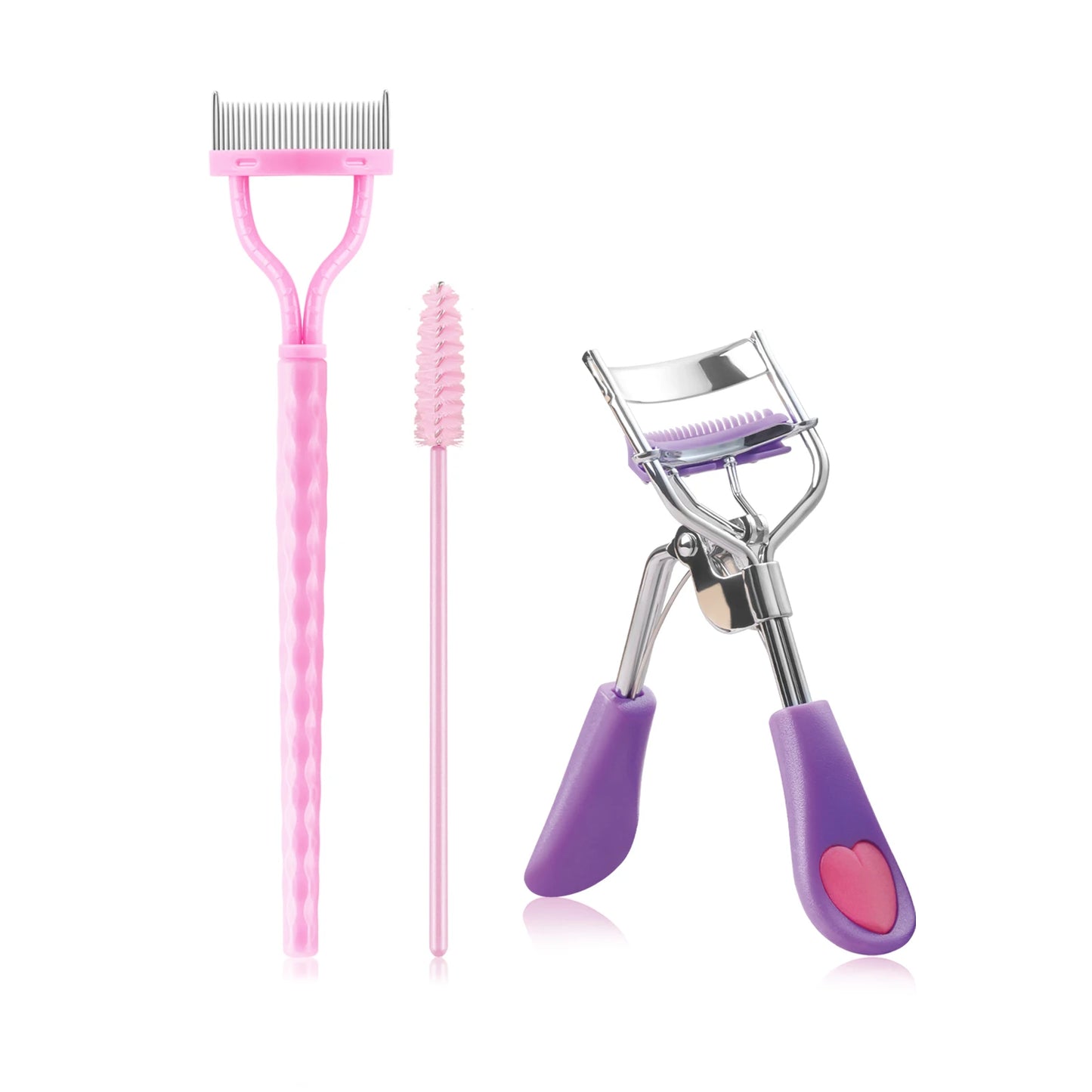 3pcs eyelash set - women's eyelash separator, eyelash curler, mascara, makeup wand, curling eyelashes, clear makeup tools