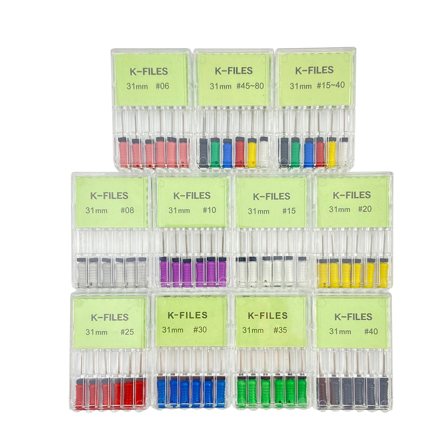 Dental Root Cannal Endo K File 21mm 25mm 31mm Stainless Steel Endodontic Instruments Dentist Dentistry Odontologia Tools