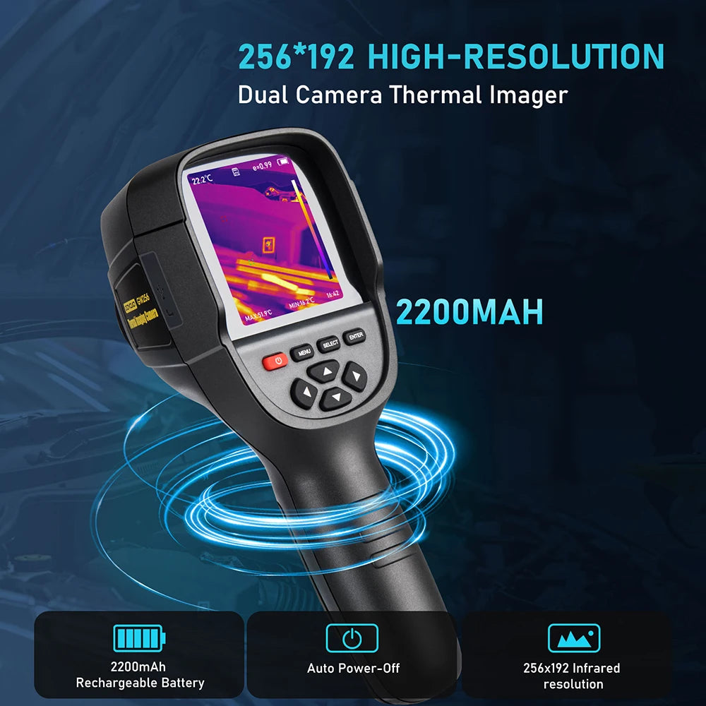 GW256 Thermal Imaging Camera for Water Pipe Leak and Power Electrical PCB Test 256*192 Handheld Thermal Imaging Cameras