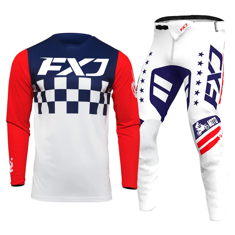 Motocross Jersey Pant white Mens Women pink black Combo racing suit Off-road MX DH ATV gear set Enduro Motorcycle mountain