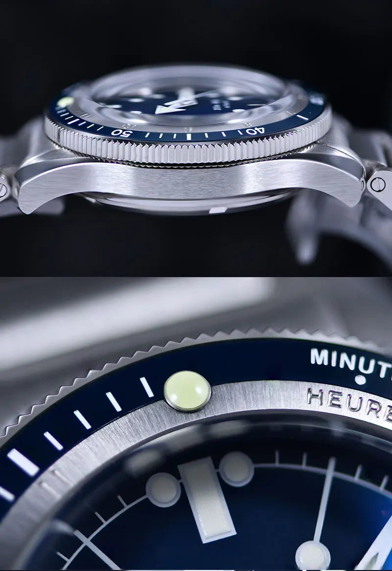 SEA KNIGHT Men Diving Watch 200M Waterproof C3 Luminous 316L Steel Mesh Belt Sapphire Crystal NH35A Automatic Mechanical Watch