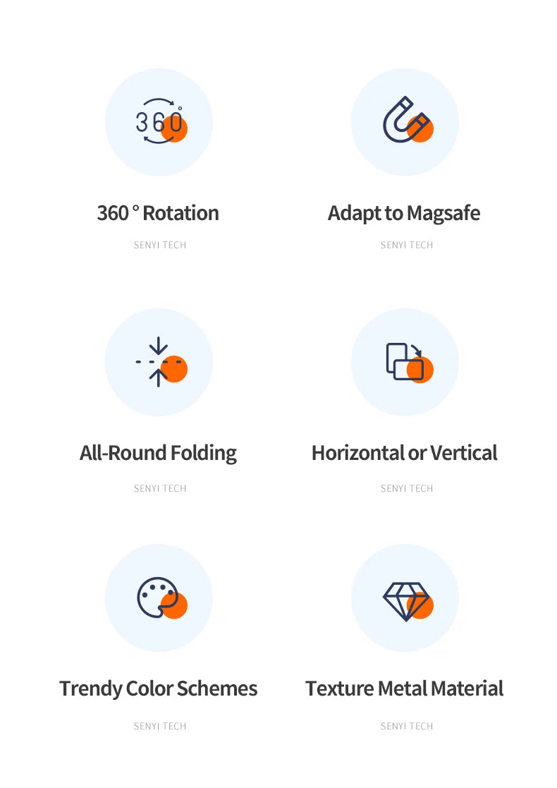 For Magsafe Cellphone Grip Double Sided Magnetic Ring Phone Holder Cellphones Stand Phone Accessories Support Telephone Grip Tok