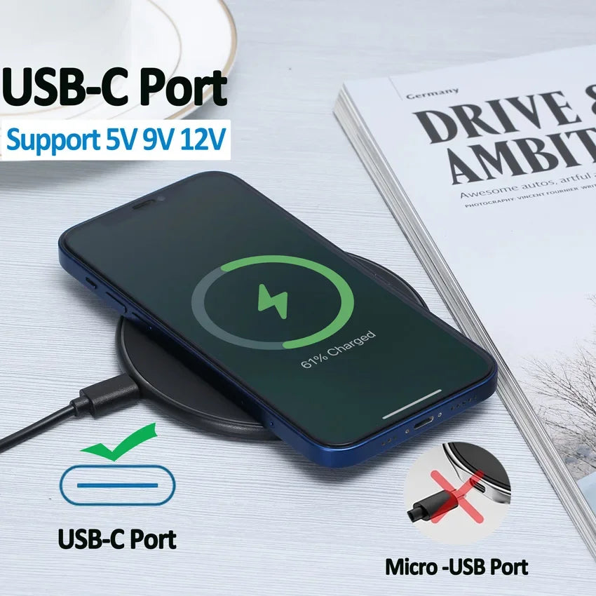 30W Wireless Charger For iPhone 14 13 12 11 Pro XS Max Mini X XR Induction Fast Wireless Charging Pad For Samsung Xiaomi Huawei