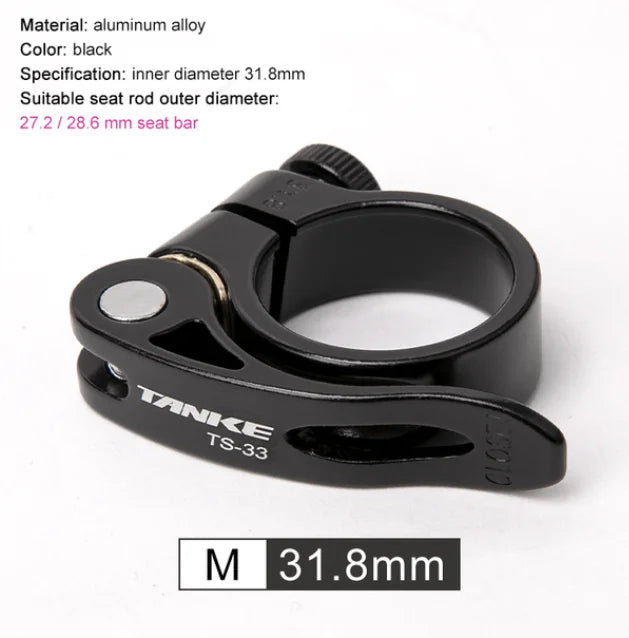 TANKE Seat Post Clamp MTB Road Bike 31.8 34.9mm Mountain Aluminum Alloy Ultralight Mountain Bicycle Seatpost Clamps Cycling Part