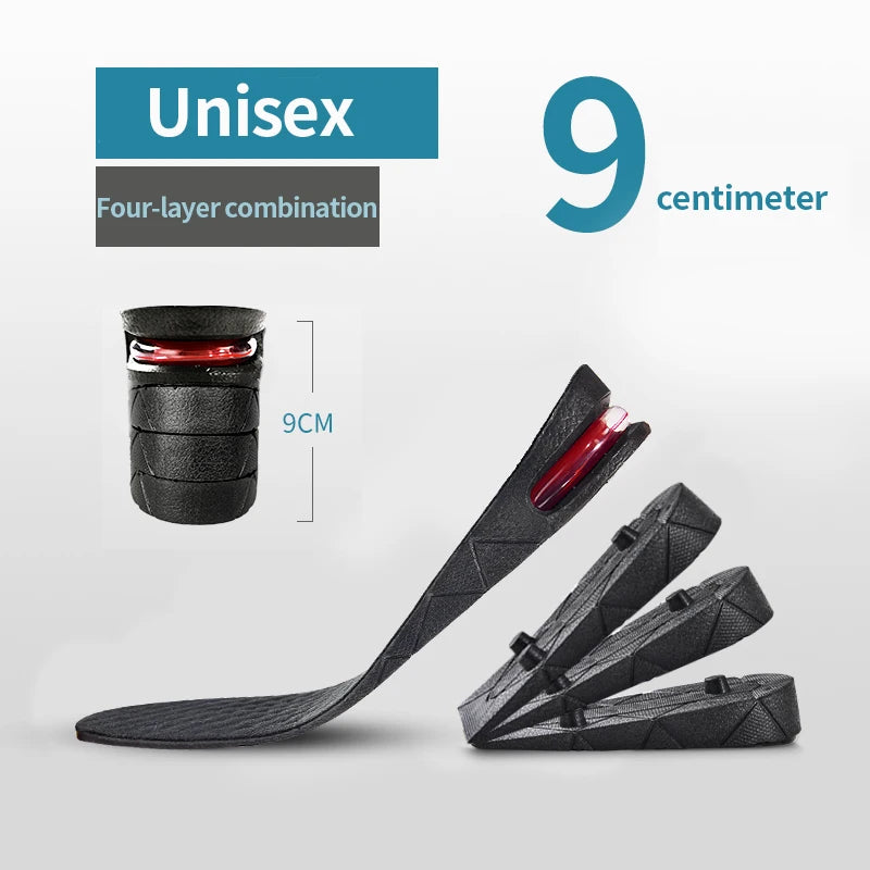 Invisible Height Increase Insole Cushion Height Adjustable Shoe Heel Insoles Insert Taller Support Absorbant Foot Care Pad