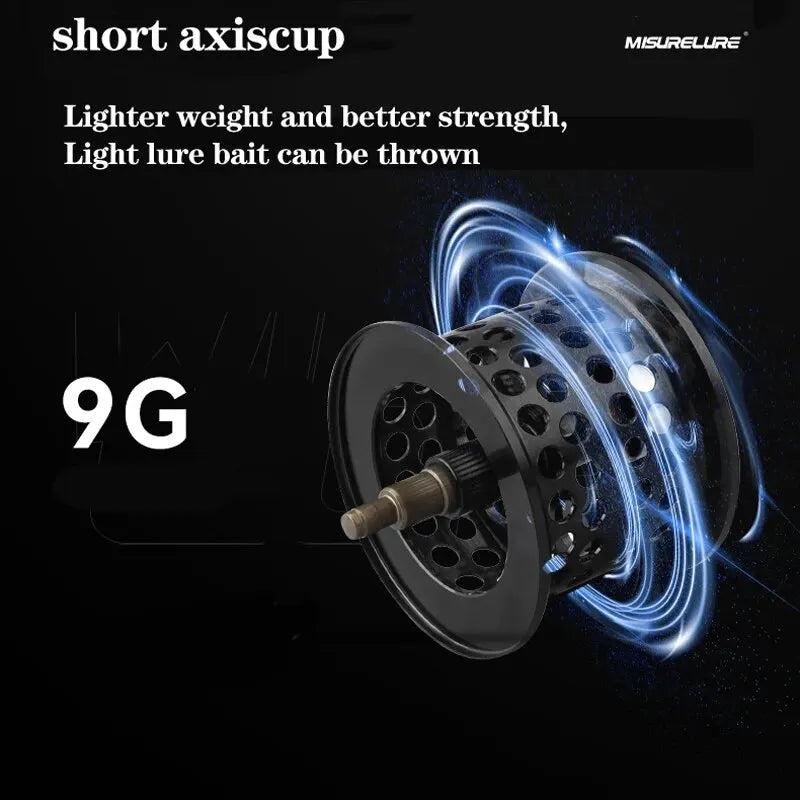 Misurelure S Baitcasting Reel Magnetic Braking System 7.3:1 Gear Ratio 6+1 Ball Bearings 8KG Max Drag Fishing Coil