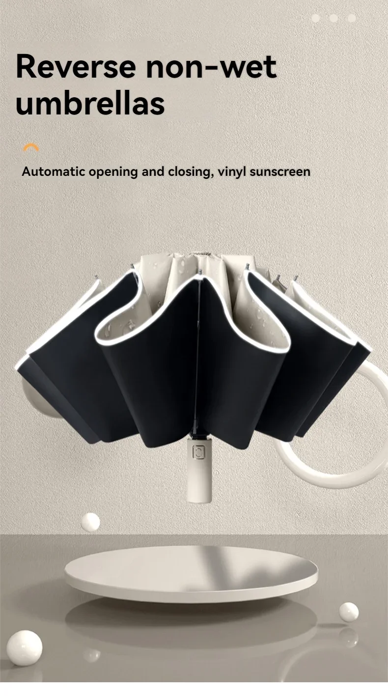 2025 NEW Fully automatic reverse umbrella large men's umbrella folding umbrella women's high-end sun protection umbrella