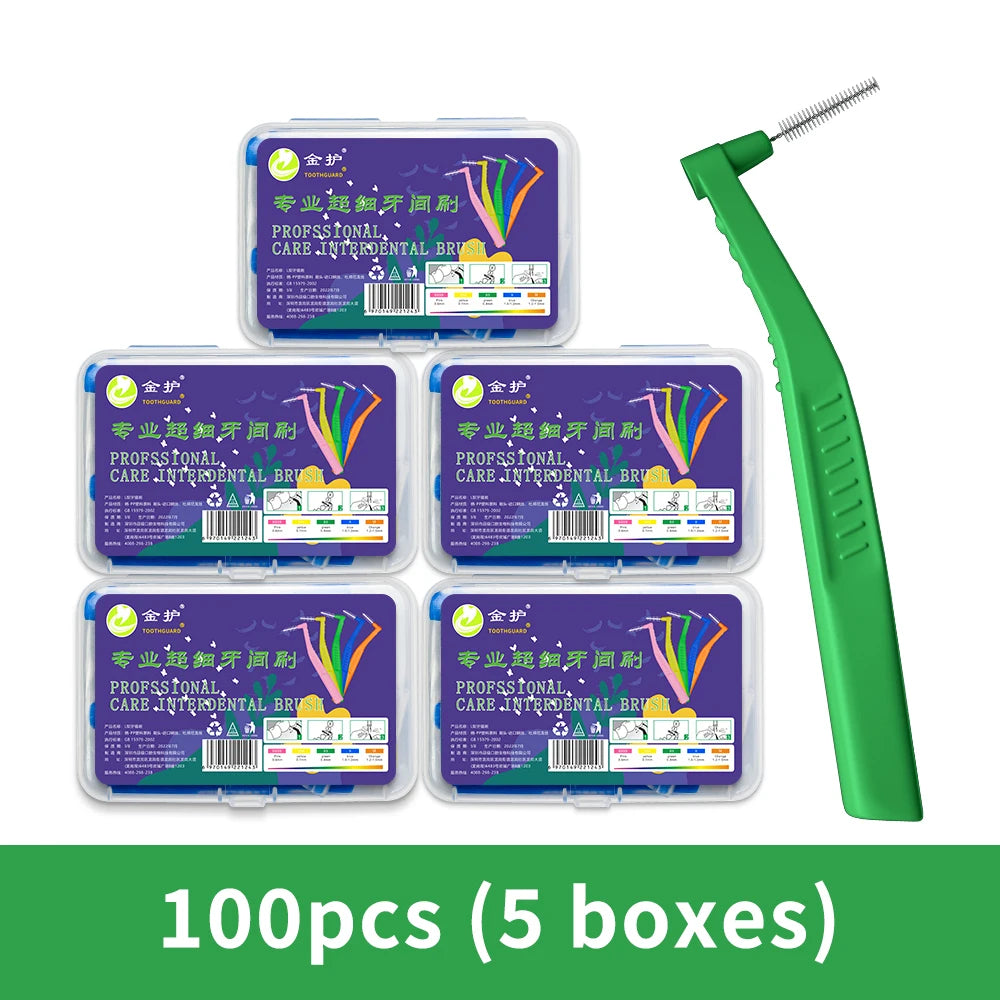 Angled Interdental Brush For Orthodontic Braces Micro Soft Brush For Dental Brackets Cleaning L Shaped Short Handle Brushes