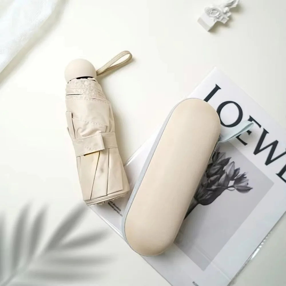 Ultra-light portable capsule umbrella, anti-UV umbrella, mini sun protection, anti-UV umbrella, sunshade, rain or shine umbrella