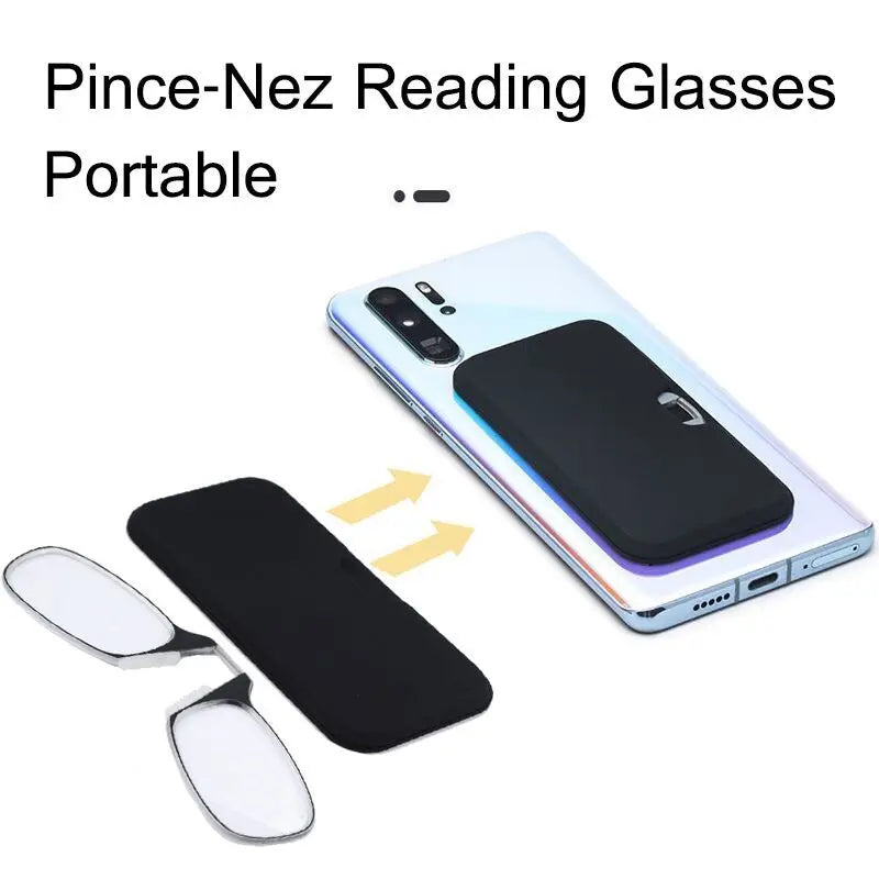 3pcs Clip Nose Mini Reading Glasses for men Optical Glasses With Box Wallet Prescription Eyeglasses 1.0-3.0