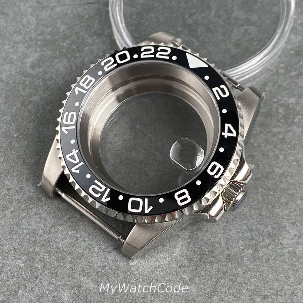 40mm Sub GMT Watch Case for NH34 NH35 NH36 NH37 NH38 NH39 NH70 NH72 Movement 120Click Bezel 200m Waterproof Resistant Steel