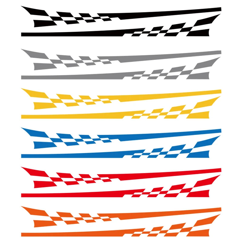 2pcs Car Vinyl Wrap Film - Racing Stripes & Camouflage Pattern DIY Decals for Auto Body Hood, Universal Fit Glossy Matte Finish