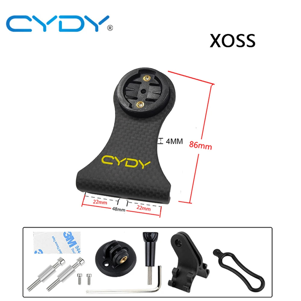 CYDY Carbon 3K Garmin Support For Bicycles Bryton Rider Whaoo Catey XOSS IGPSPORT MAGENE light holder MTB GPS Bike GOPRO Mount