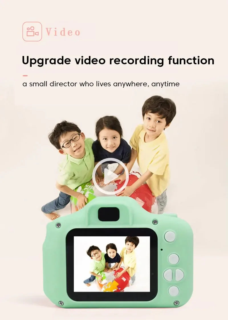 Children's Camera HD 1080P Screen Camera Video Waterproof Toy 8 Megapixel Kids Cartoon Cute Camera Outdoor Photography Toys