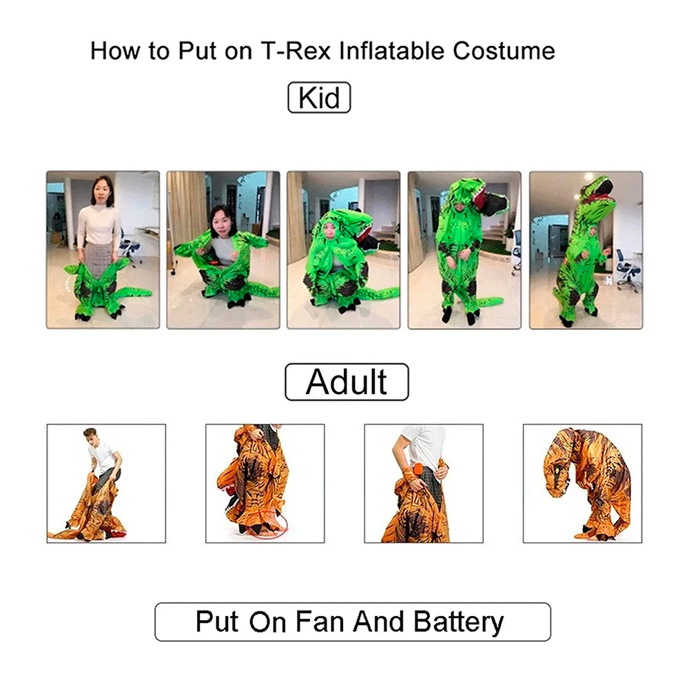 2 Sizes, Cute Unique Standing Shark Design Inflatable Suit, Halloween Christmas Play Inflatable Costume Props