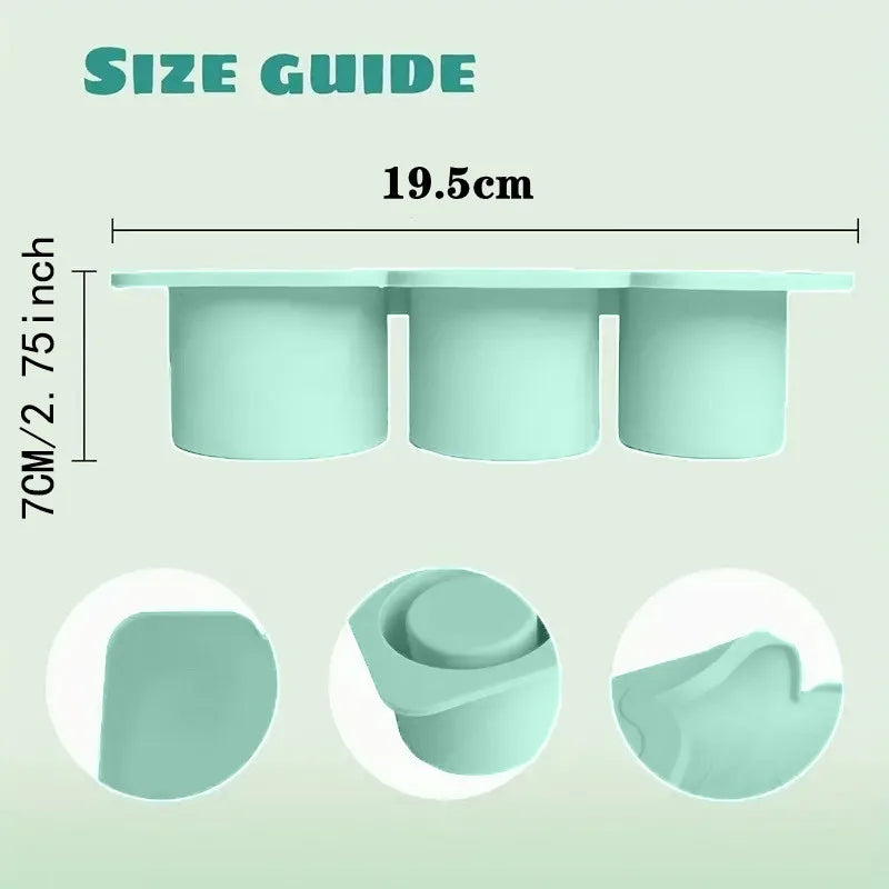 Ice Mold for Stanley Cup Silicone Cylinder Ice Mold with Lid and Bin for Freezer Ice Drink Juice Whiskey Cocktail Summer Gifts