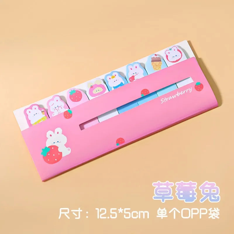 Creative Cute Cartoon Animal Index Stickers Stationery Notebook High Appearance Convenience Stickers Student Supplies