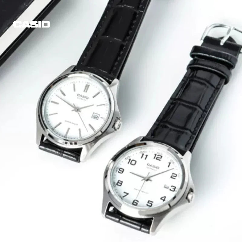 Casio MTP-1303D/1303L Temperament Waterproof Quartz Watch Stainless Steel MEN'S AND WOMEN'S Hands Analog Watch Calendar