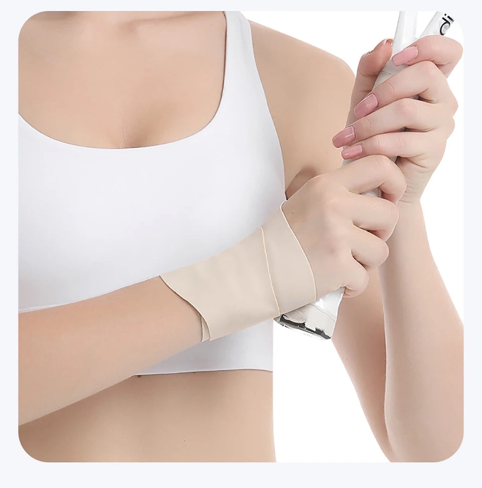 GOBYGO 1Pcs Lightweight Sports Compression Wrist Guard Pain Relief Anti-Sprain Ventilate Quick-dry Wrist Sleeve Badminton Tennis