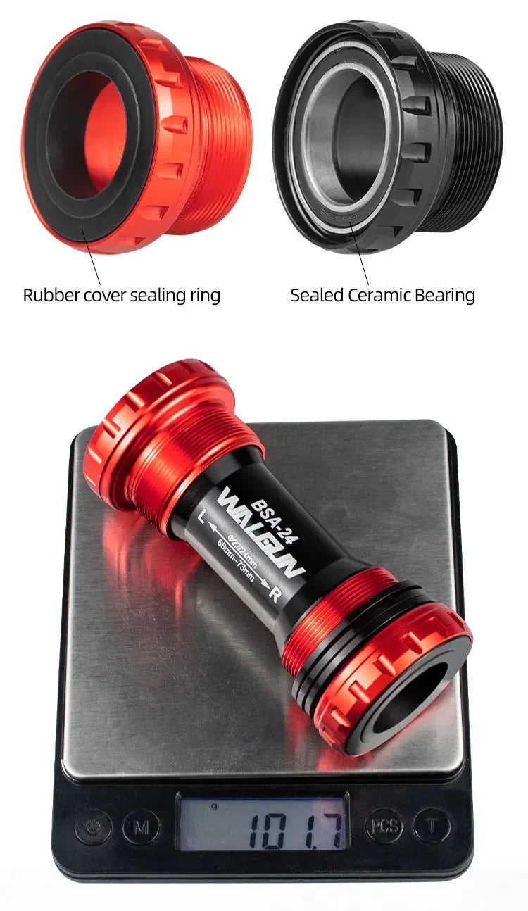 BSA Threaded Bike Bottom Bracket Ceramic BB BSA24 BSA30 BSA29 English for MTB Road Bikes 24mm 30mm 29mm Shell Bicycle Crank