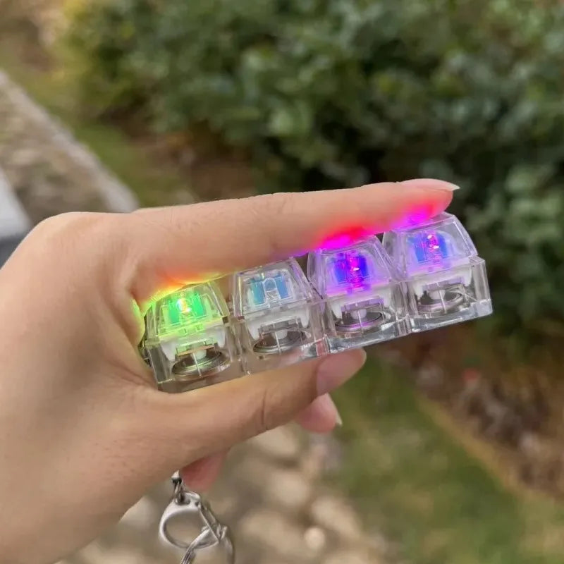 Light Up Keyboard Key Stress Relief Clickable LED Button Toy for Anxiety Office Desk Accessory