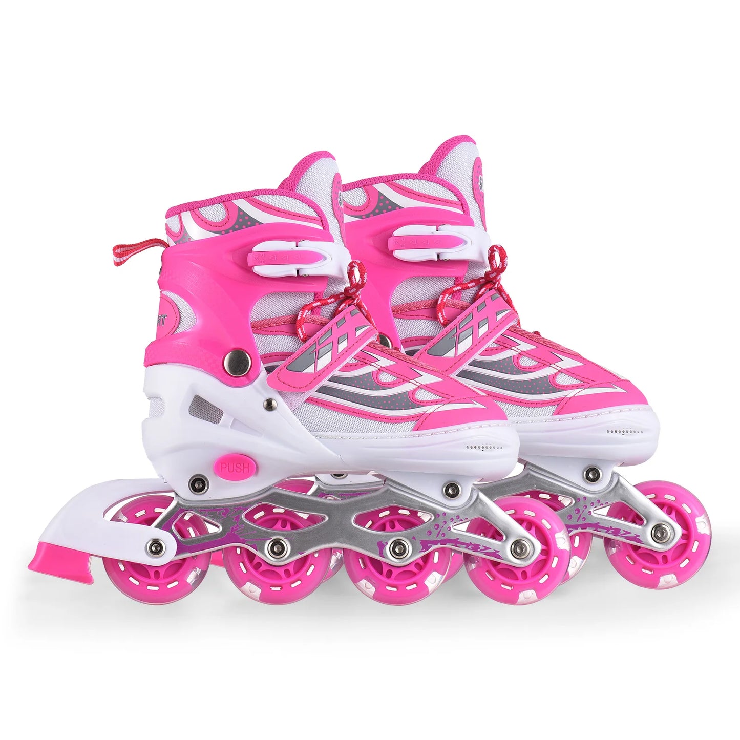 Kids Inline Skates Light Up for Boys and Girls Beginner Friendly Eco-friendly Breathable for Toddlers Shoe Size 28-41