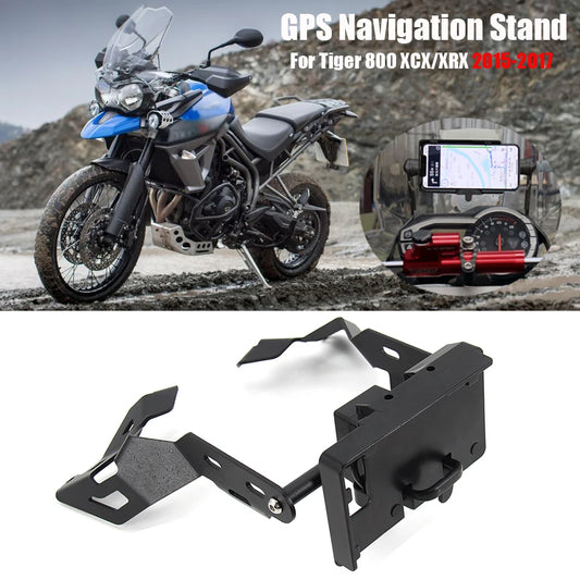 For Tiger 800 XCX XRX 2015 2016 2017 Motorcycle SMART PHONE Navigation Plate Bracket Adapt Holder Kit GPS Accessory Mount