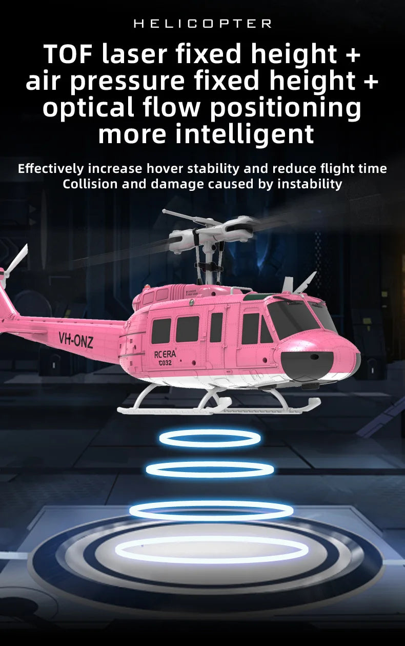 2.4G Hot UH-1 Huey 2.4G remote control helicopter six-channel six-axis gyroscope one-button inverted aerobatic helicopter model