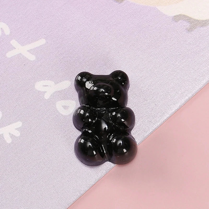 50pcs 3D Cartoon Jelly Bear Nail Art Resin Charms Rhinestones Kawaii Accessories Press on Nails Decorations DIY Supplies Parts