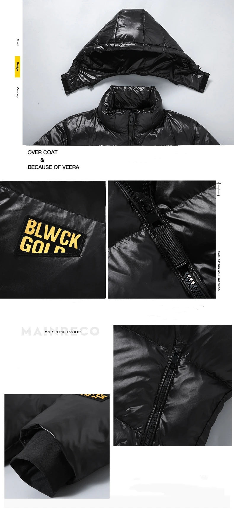 FGKKS 2024 Outdoor Leisure Down Jacket For Men Warm Fashion Slim Jacket High Quality Design Hot Casual Down Jacket For Men