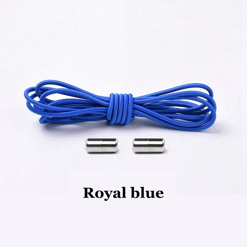 Elastic Laces Sneakers Round Shoelaces without ties Rubber No Tie Shoe laces Shoes Kids Adult Quick Shoe lace Rubber Bands