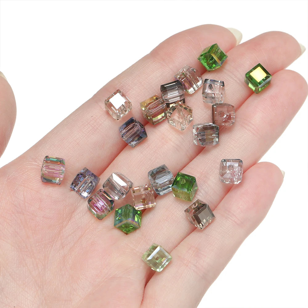 10pcs/Lot 6mm Crystal Square Bead Faceted Exquisite Beads for Jewelry Making DIY Charms Bracelet Necklace Accessories