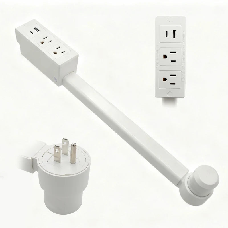 Features USB-A, USB-C, and 2 AC Outlet 180°Rotating Outlet Electrical Outlet Extender